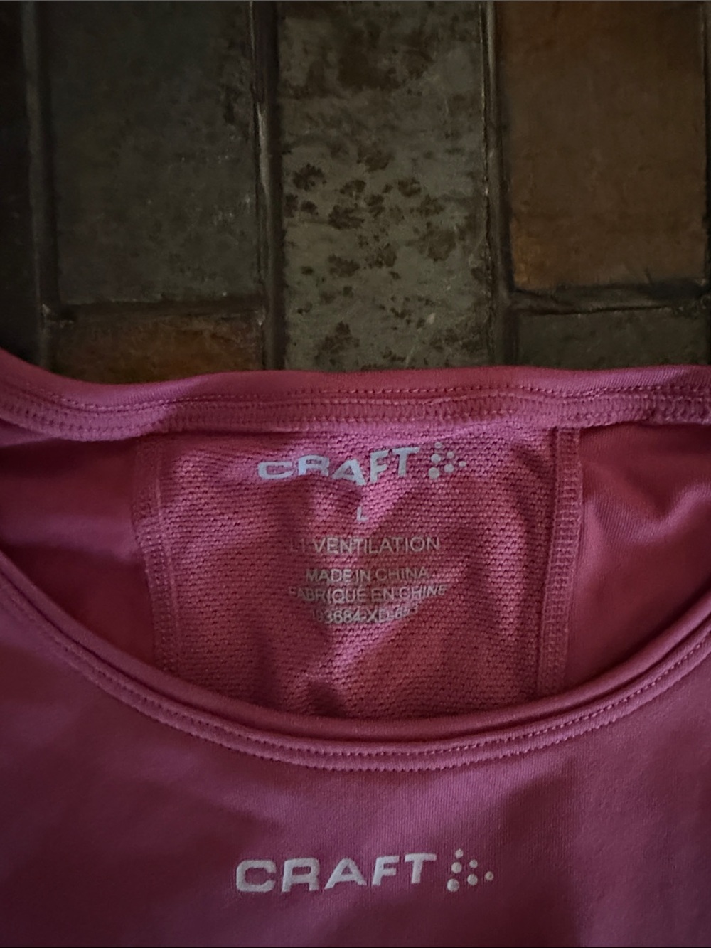 Craft Raspberry Pink Performance Tee with Butterfly Graphic - Picture 2 of 3
